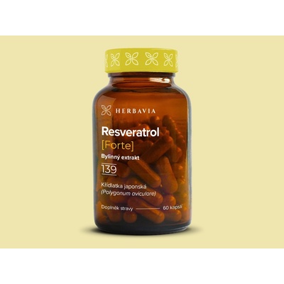 Herbavia Resveratol Křídlatka japonská Polygonum aviculare extrakt 500 mg 60 kapslí