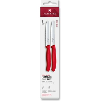 Victorinox Swiss Classic tomato & table knife 2pcs 11cm wavy red box