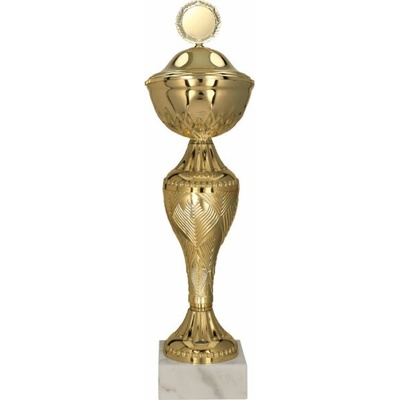 Kovový pohár s poklicí Zlato-černý 28 cm 10 cm