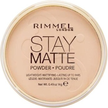 Rimmel London Stay Matte дълготрайна компактна пудра 14 g нюанс 005 Silky Beige
