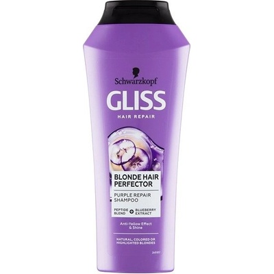 Schwarzkopf Gliss Blonde Perfector fialový šampón 250 ml