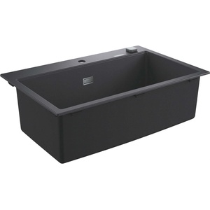 GROHE - Композитна мивка за кухня K700 с автоматичен изпразнител, 78x51 cm, гранитно черно 31652AP0 (31652AP0) Мивка за вграждане