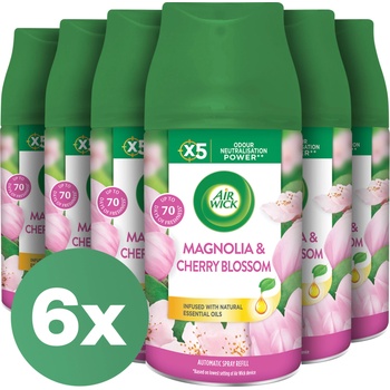Air Wick Freshmatic Magnolia and Cherry Blossom пълнител за автоматичен освежител на въздуха 6x250ml (3316847)