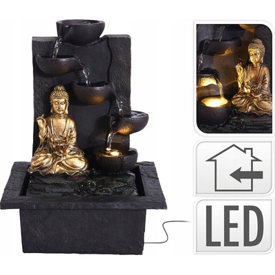ProGarden fontána pokojová s LED osvětlením BUDDHA oblá – Hledejceny.cz