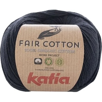 Katia Fair Cotton 2 Black Плетива прежда (1018-2-KATIA)