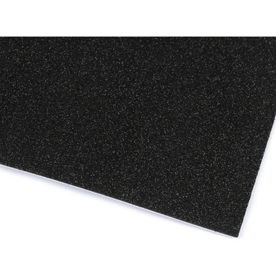 Výprodej - Samolepicí pěnová guma Moosgummi s glitry 20x30 cm, černá - 2ks Varianta: 11 černá, Balení: 2 ks