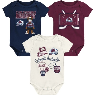 Outerstuff detské body Colorado Avalanche NHL Littlest Player Pk Creeper Set