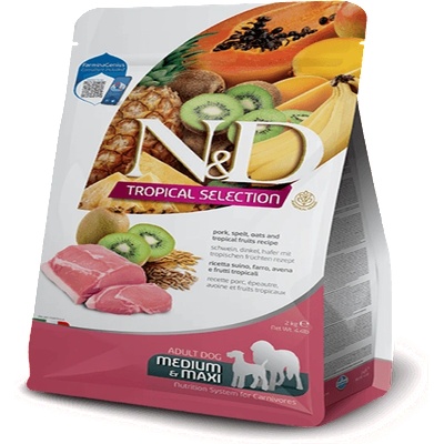 N& D Tropical Medium& Maxi Adult Pork суха храна за кучета - 2кг
