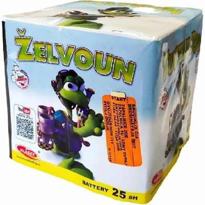 Kompaktný ohňostroj Želvoun 25 rán 20 mm