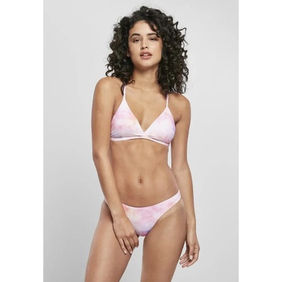Urban Classics Tie Dye Triangle Back bikini - Pink (Pink)