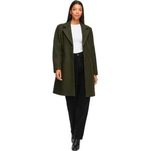 VILA Палто Vila Claudia Button coat - Green (Forest Night / Melange)
