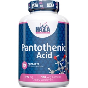 Haya Labs Pantothenic Acid, 500 mg, 100 капсули, Haya Labs (30366)