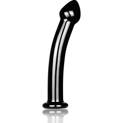 Lovetoy 7.5" Glass Romance GS03BK čierne sklenené dildo 16,5 x 3,4 cm