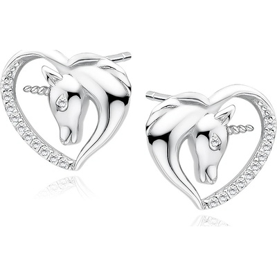 Lunica Stříbrné náušnice JEDNOROŽCI 0194