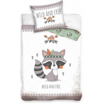 Детски двулицев спален комплект от 2 части Wild and free (Double-sided cotton bedding Wild and free)