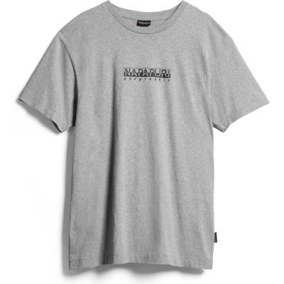 Napapijri Тениска Napapijri Small Box Logo Short Sleeve T Shirt - Grey