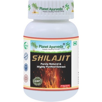 Planet Ayurveda Shilajit Mumio extrakt 6:1 500 mg 60 kapslí