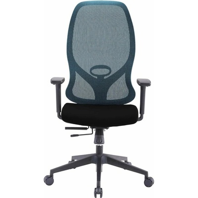 RFG Директорски стол rfg star hb, до 150кг, дамаска/меш, люлеещ механизъм, коригиране на височината и дълбочината, газов амортисьор, заключване на облегалката, лумбална опора, черно-син