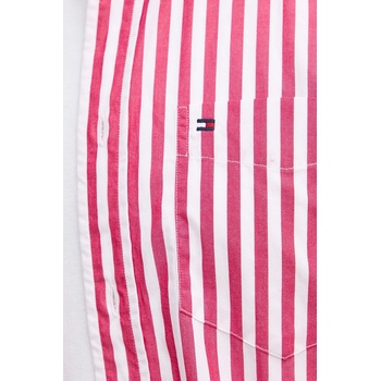Tommy Hilfiger Памучна риза Tommy Hilfiger в розово със стандартна кройка с яка с копче MW0MW39451 (MW0MW39451)