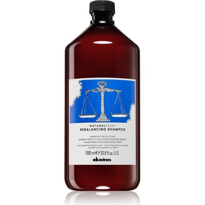 Davines NATURALTECH Rebalancing šampon pro pokožku s nadměrnou tvorbou mazu 1000 ml