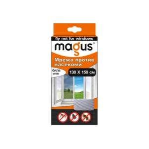Magus Мрежа срещу насекоми за прозорци, 1.30м/1.50м, Бяла/Черна, (81823-)