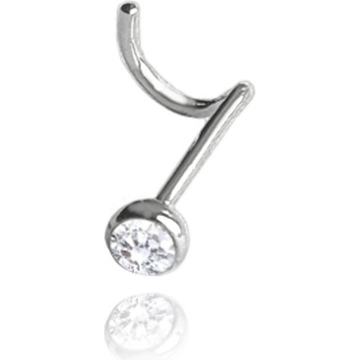 Minet stříbrný piercing do nosu s bílým zirkonem JMAN0406SE00