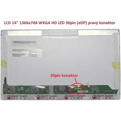Display B140XW01 V.4 14" 1366x768 LED 30pin (eDP) pravý konektor lesklý povrch