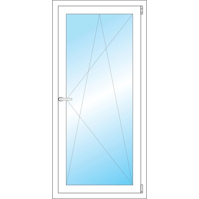 OKNA HNED Plastové okno 66x139 cm (660x1390 mm) bílé otevíravé a sklopné pravé