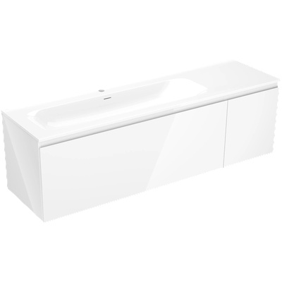 Mexen Orio шкаф за баня 160 см с мивка Vela лява, 1S, 1D, бял гланц - 91A13-16047-3-BBFF00-W23L00 (91A13-16047-3-BBFF00-W23L00)