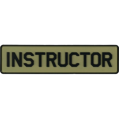 Gumová nášivka 101 Inc Instructor - olivová-čierna