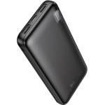 hoco. Аварийно зарядно устройство HOCO J128, 2 USB+Type-C гнезда, 10000mAh, LED индикатор, ЧЕРНО J128_B (J128_B)