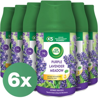 Air Wick Freshmatic Purple Lavender Field пълнител за автоматичен освежител на въздуха 6x250ml (3319179)