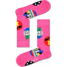 Happy Socks ponožky x Disney vzor Daisy & Minnie Dot Růžové