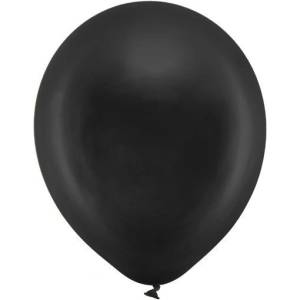 Party Deco Латексови Балони Металик, Черно 30см (rb30m-010)