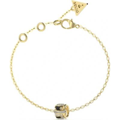 Guess Slušivý pozlacený náramek s krystaly Fabulous Me JUBB05192JWYGBK 21 cm