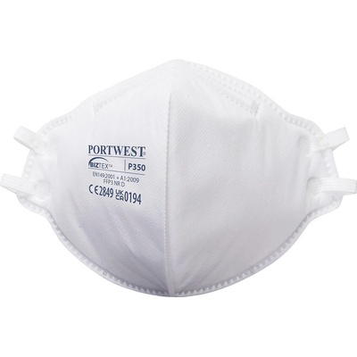 PORTWEST P350 Skládací plochý respirátor FFP3 20 ks