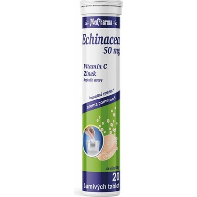 MedPharma Echinacea 50 mg + vitamín C + zinek 20 šumivých tabliet