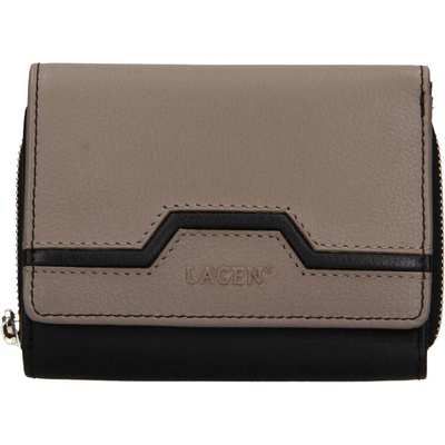 Lagen dámska peňaženka kožená BLC 5374 422 Black taupe