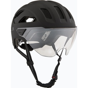 uvex Велосипедна каска UVEX Stride Visor black matt/litemirror silver