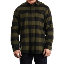 Burnside pánská flanelová košile army black checked BU8210