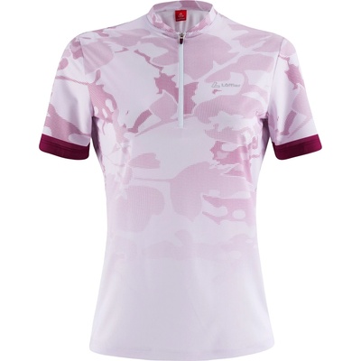 Löffler Дамска фланелка с къс ръкав за колоездене Löffler Women's Bike Shirt Half-Zip Illusion Cycling jersey - Orchid - размер 44 (EU) (156-2776-0215)