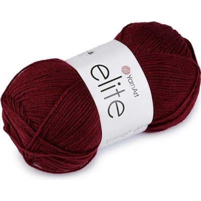 Pletací příze Elite 100 g Varianta: 7 (577) bordó, Balení: 1 ks 61629/160037/286330