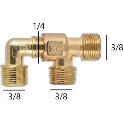 Airpress Тройник за главата 3/8" (до hl 425-50/100) 36843038 (36843038)