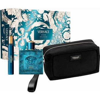 Versace Комплект Eros - Тоалетна вода, 100 + 10 ml + Несесер