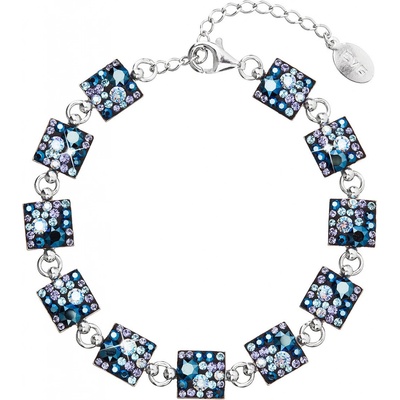 Pavona stříbrný se Swarovski krystaly 33047.3 blue style modrý