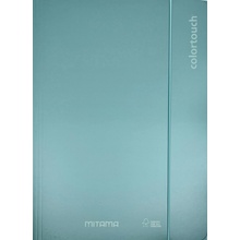 MITAMA A4 s gumičkou a chlopňami, metalická svetlozelená