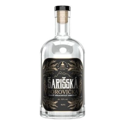 Grič Šarišská Borovička 52% 0,5 l (čistá fľaša)