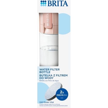 Brita Fill & Go Vital 0,6l růžová + 2x MicroDisc