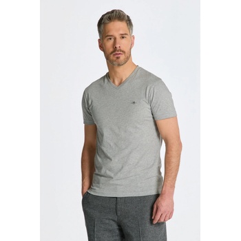 Gant tričko SLIM SHIELD V-NECK T-SHIRT šedá