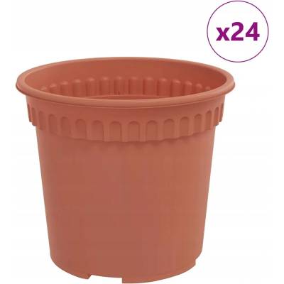 VidaXL Květináč plast červený 12 x 15 x 12 cm